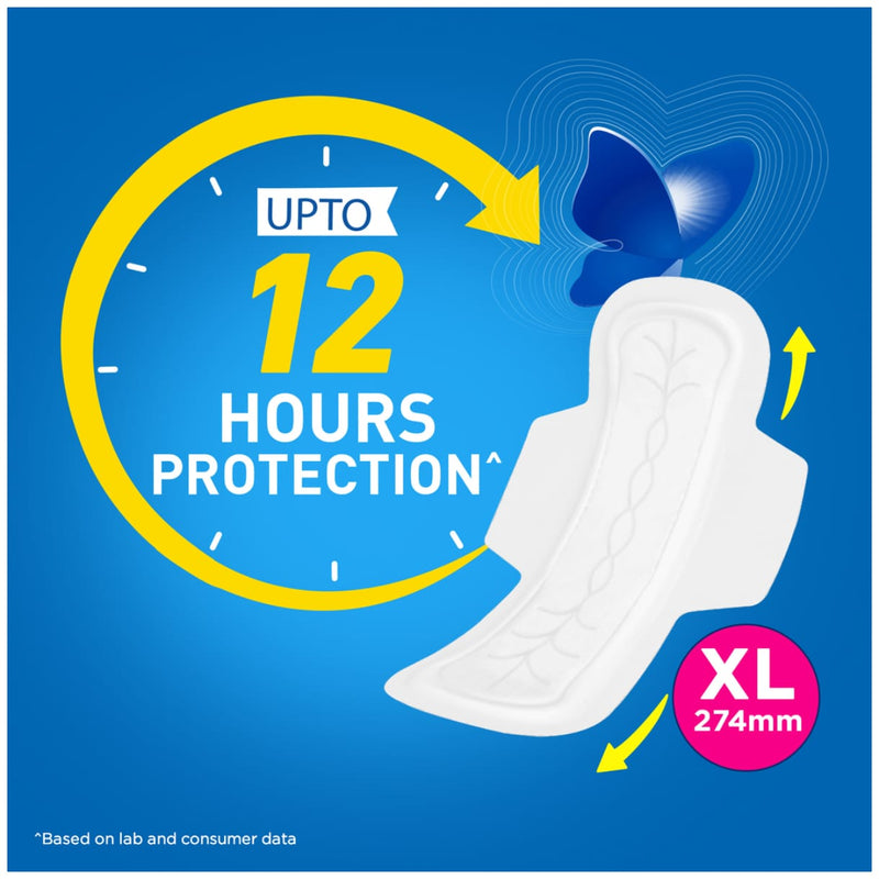 Stayfree Secure XL Sanitary Pads For Women| Pack of 3| 18Pads, Cottony Soft Cover