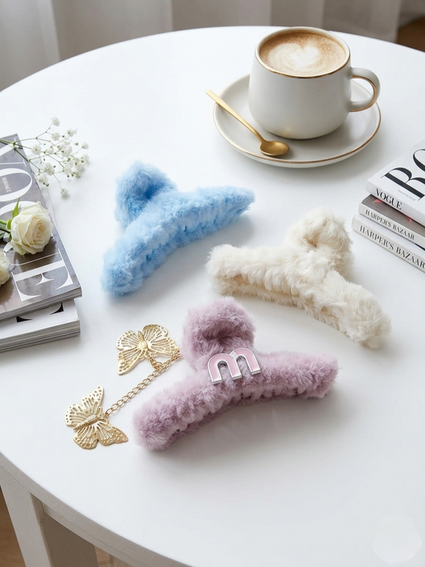Premium Velvet Hair Clutcher Set (Pack of 3)