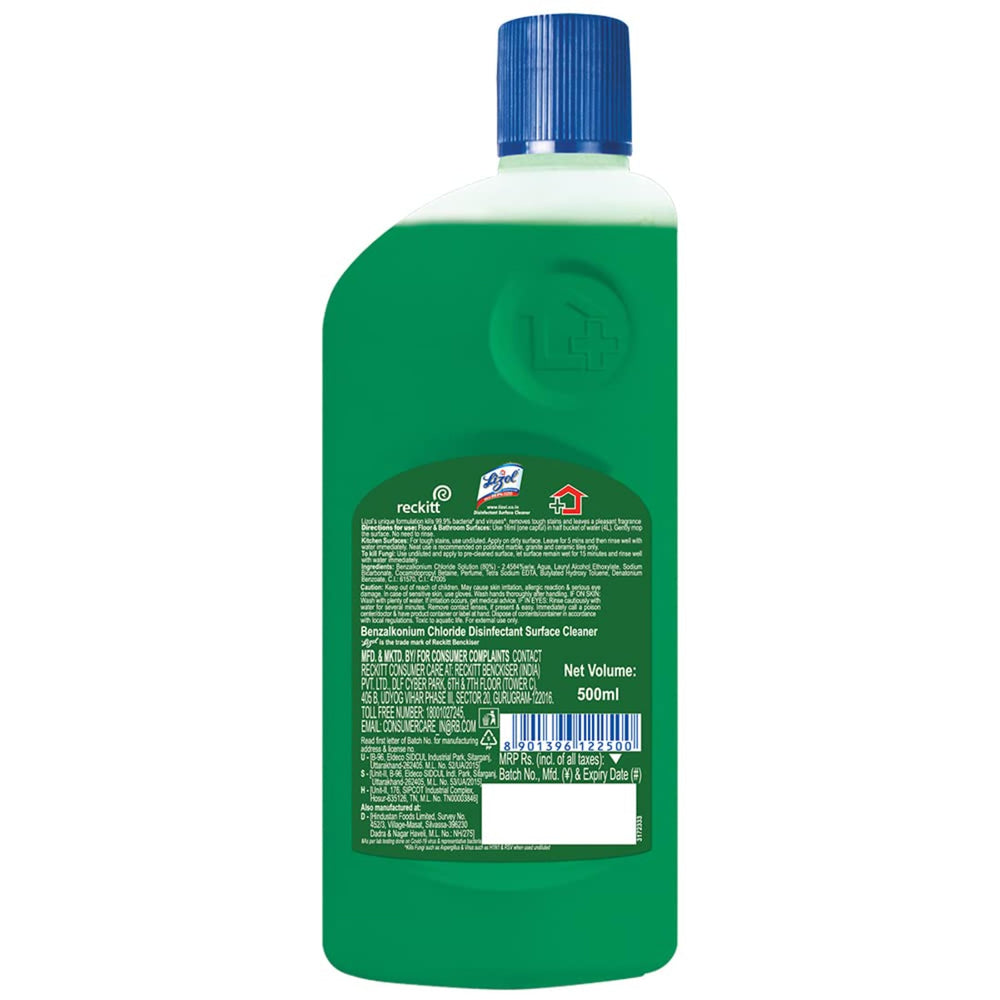Lizol Disinfectant Surface & Floor Cleaner Liquid, Jasmine - 500 ml | Suitable for All Floor Cleaner Mops | Kills 99.9% Germs| India's #1 Floor Cleane