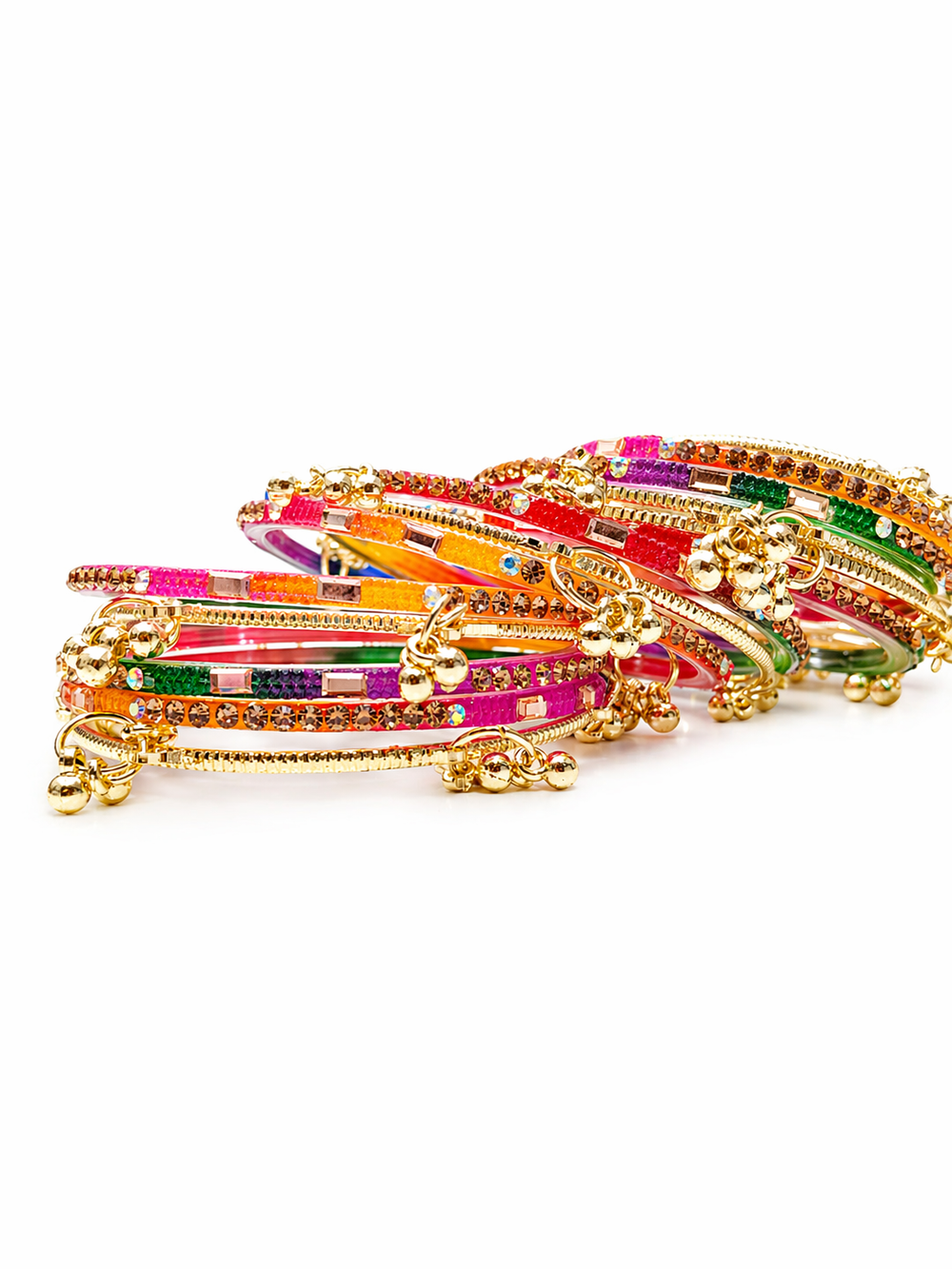 Kashmiri Trending Ghungroo Bangles – Multi Colour Designer Set