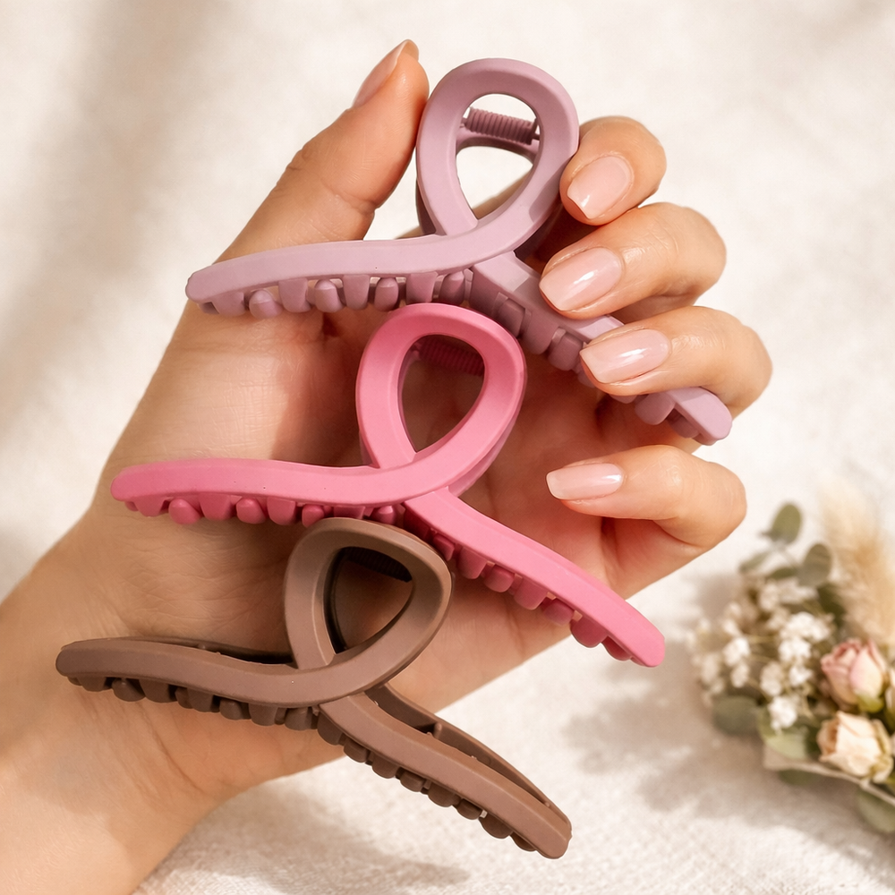 Soft Matte Hair Clutcher Combo –(Pack of 3)