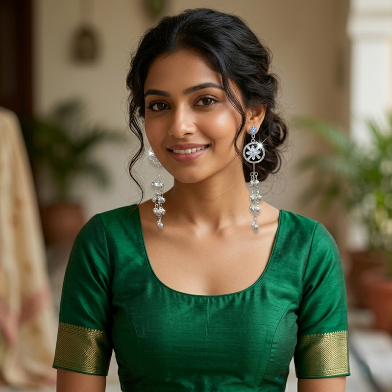 Luxury Kashmiri Design Crystal Dangle Earrings✨