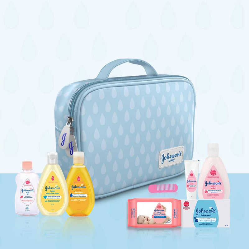 Johnson’s Baby Gift Pack with Pouch (9 Pieces)