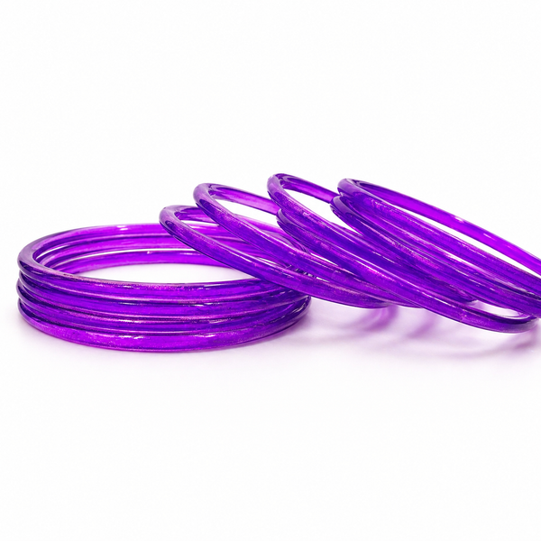 New Trending Purple Jelly Bangles – Glossy Fashion Stack