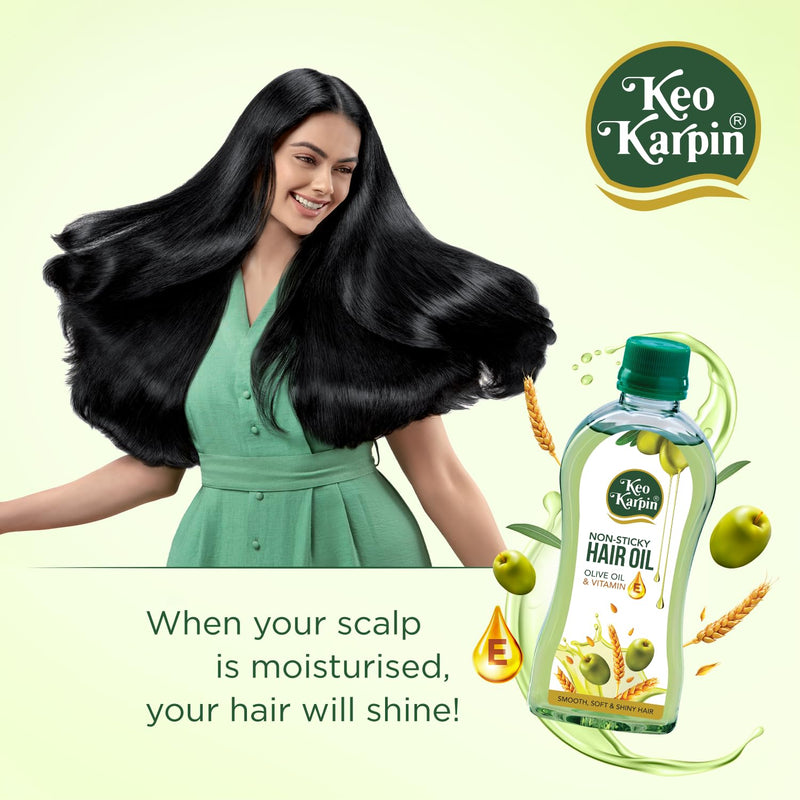 Keo Karpin Hair Oil |Non-Sticky Hair Oil, Enriched With Natural Vitamin E And Olive Oil | 300ml