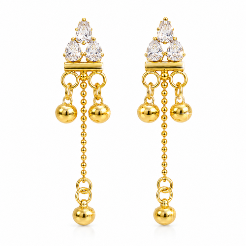 Anti-Tarnish Crystal Drop Earrings ✨