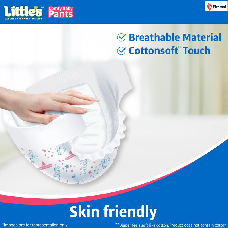 Little's Baby Diapers L Size (Large) Pants Style | 9-14 kg | 30 Count | Comfy Nights Baby Diaper Pants