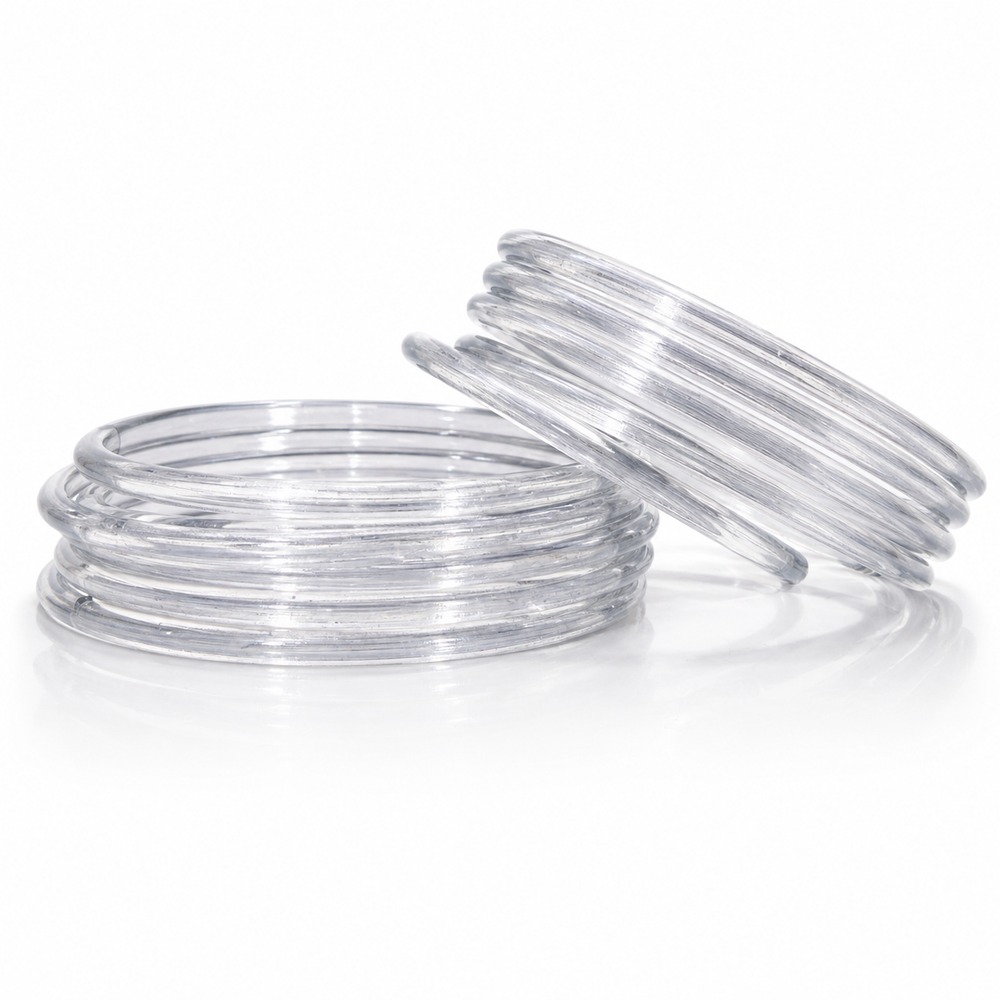 New Trending Grey Jelly Bangles – Glossy Stackable Set