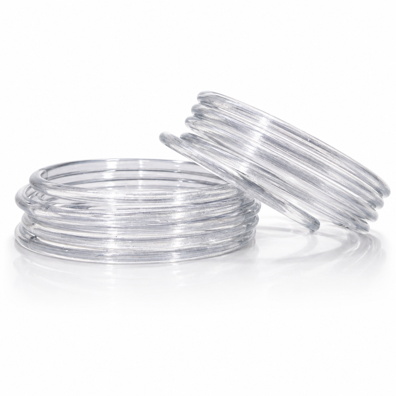 New Trending Grey Jelly Bangles – Glossy Stackable Set