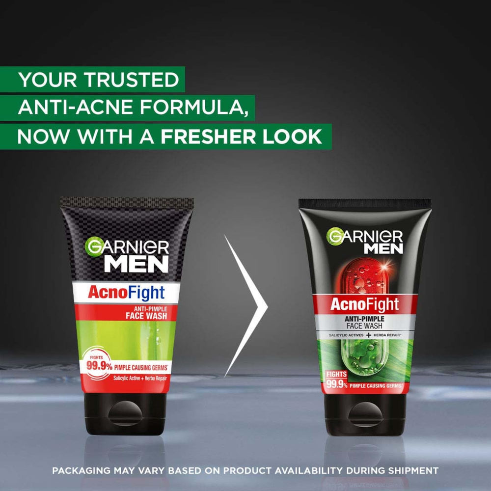 Garnier Men, Anti-Pimple Face Wash, Repairs Skin & Balances Oils, AcnoFight, 150 g