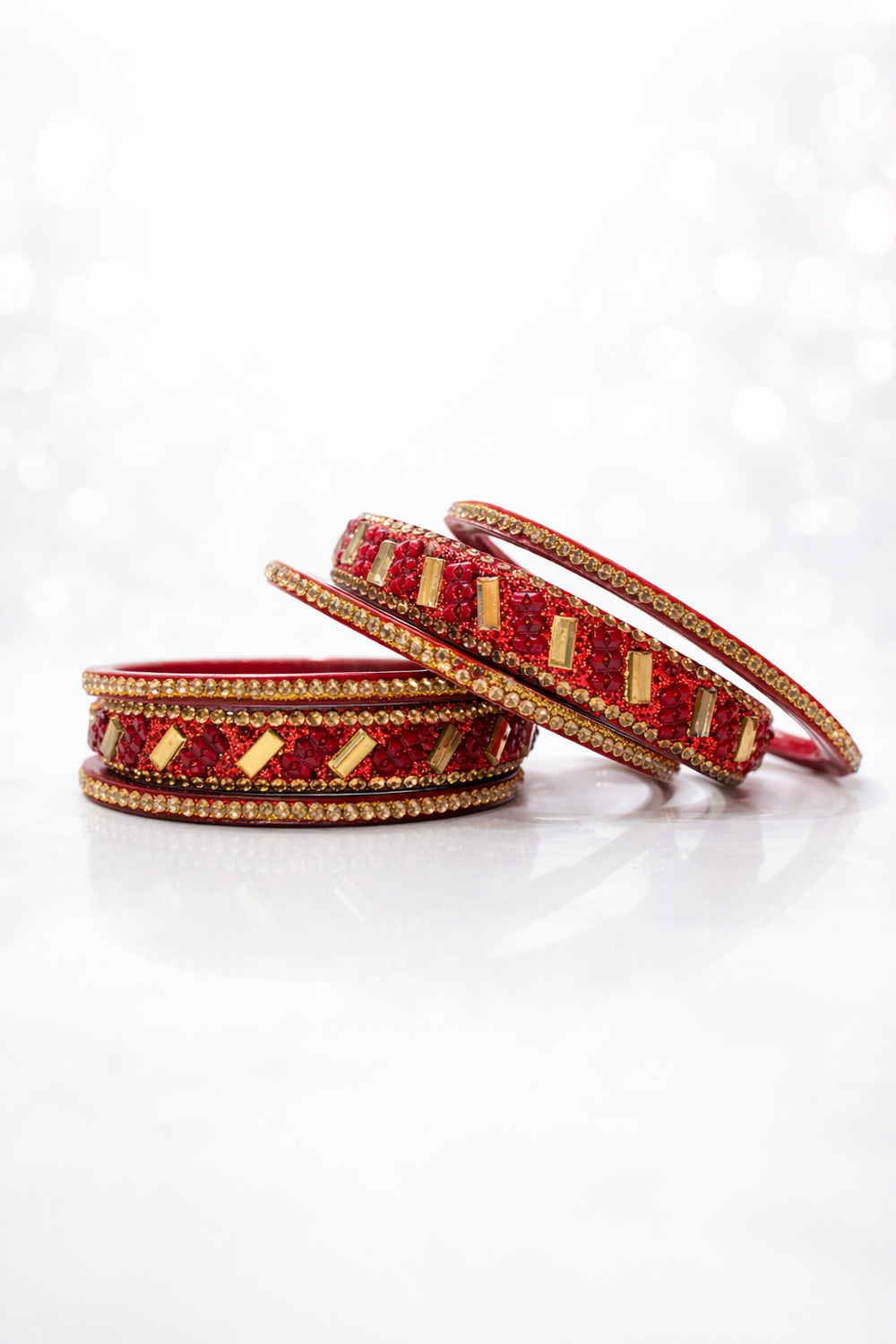 Bangles set for women & girls|3pec Bangles golden Stone Studded Designer Bangles with Golden Finish|