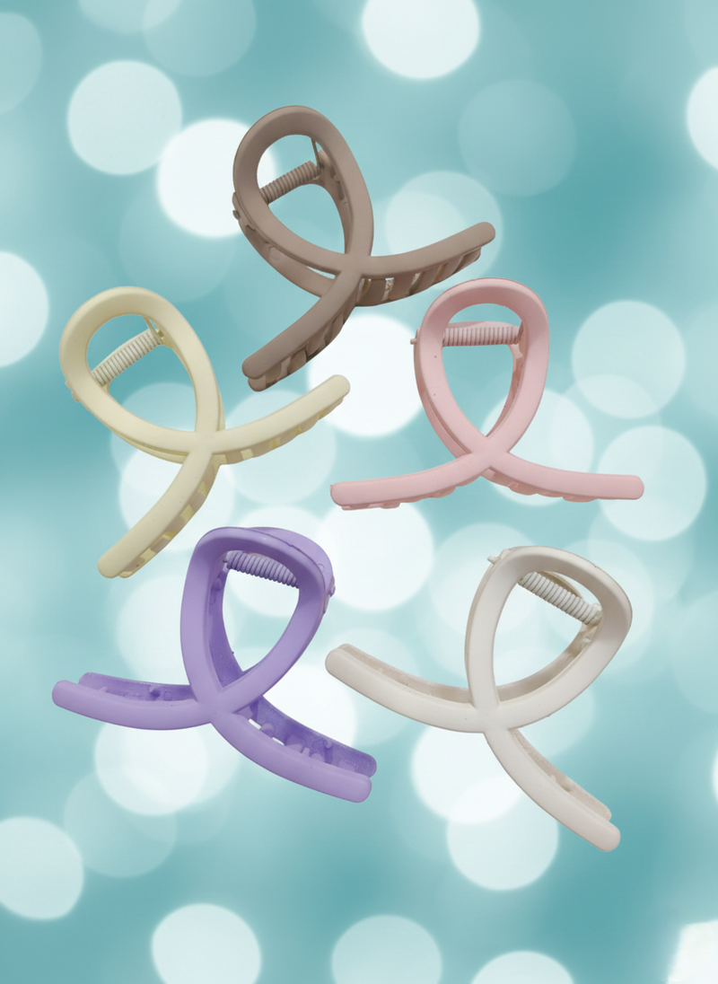 5 Pcs Large Hair matte claw Clutcher girls and women Hair Accessories