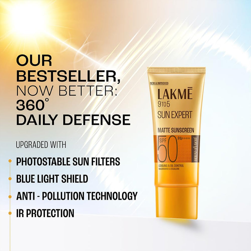 LAKMÉ Sun Expert Spf 50 Pa+++ Ultra Matte Lotion All Skin, 50 Ml And Pond's Triple Vitamin Moisturising