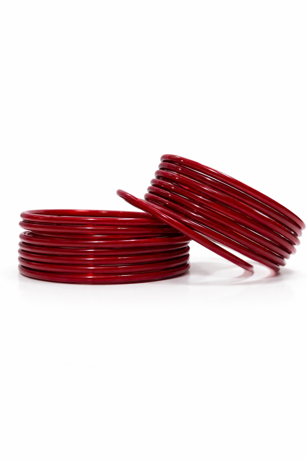 Mehrun Colour Gopi Plain Glass Bangles Set for Girls & Women Elegant Traditional Wear (set of 24)