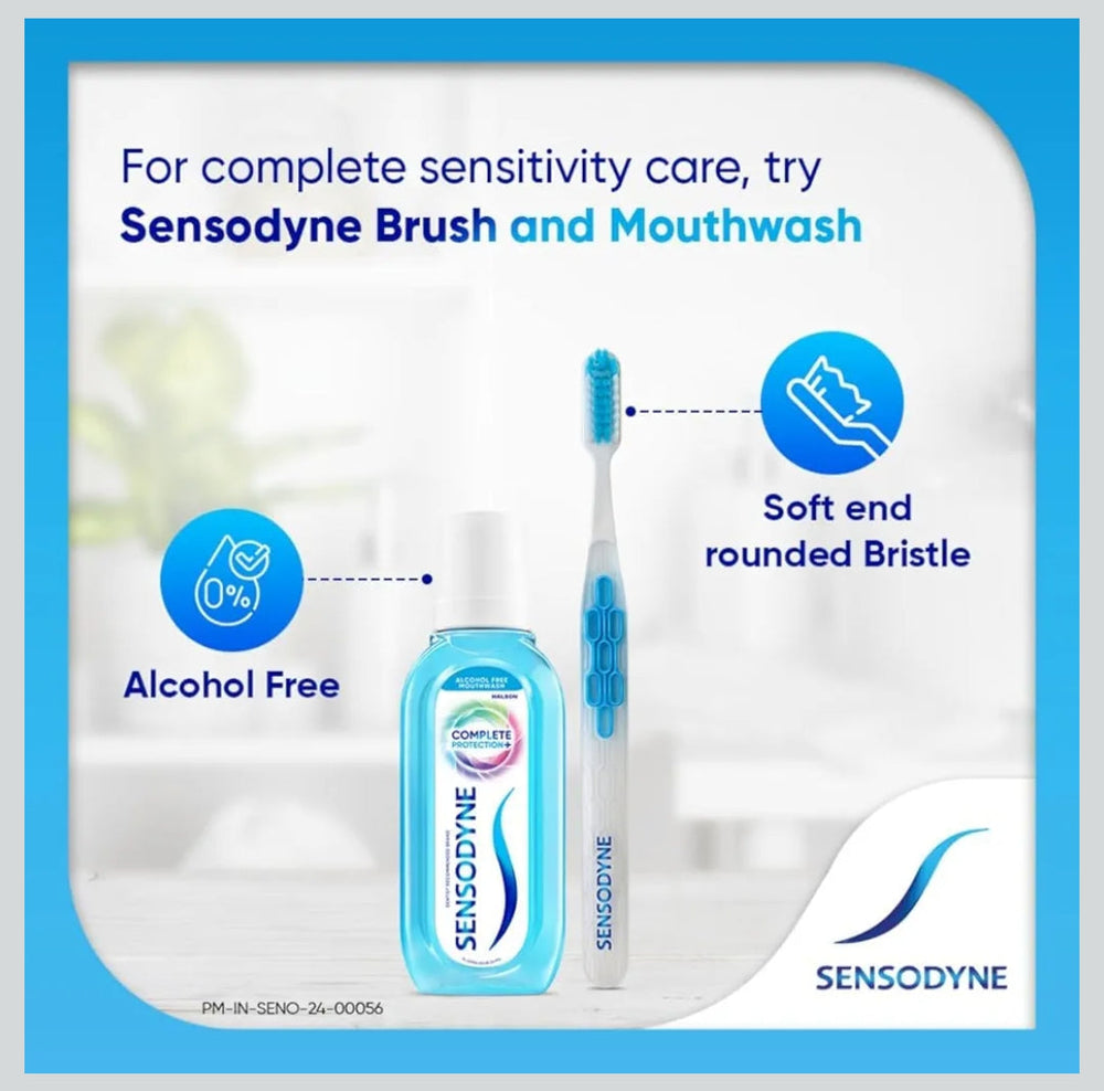 Sensodyne Toothpaste Fresh Gel | Daily Sensitivity Relief Tooth Paste Pack of 1 - 100gm | Dentist Recommended |Free Sansodyne toothbrush worth-70