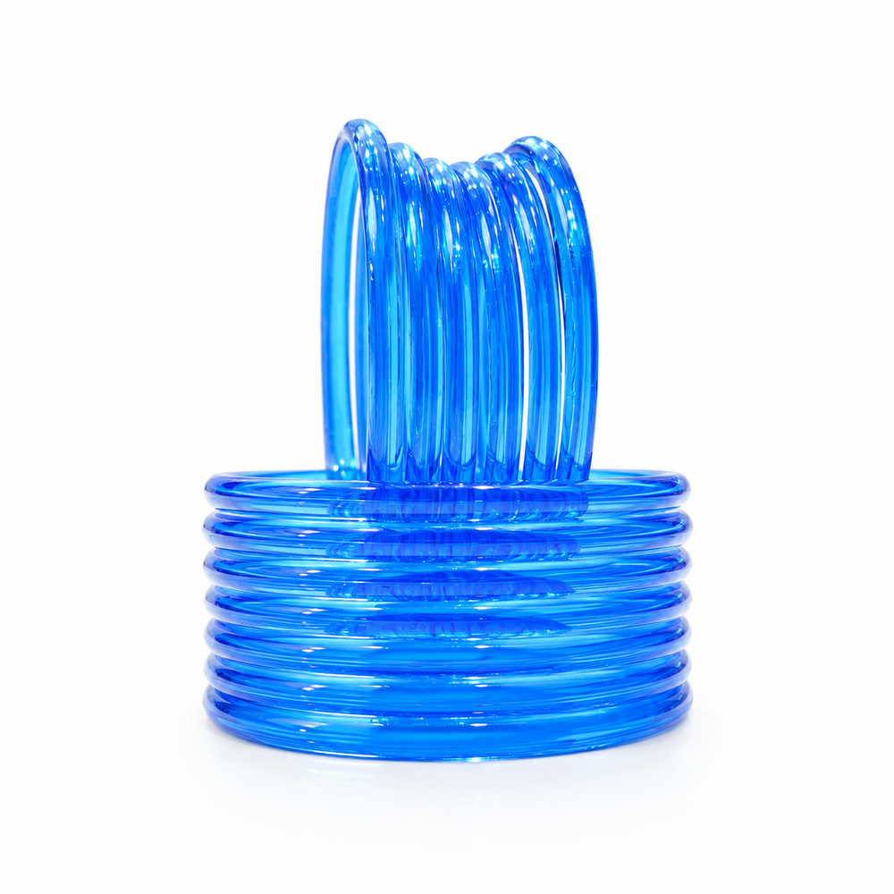 Royal Blue Jelly Bangles | Women & Girls Pack of 12