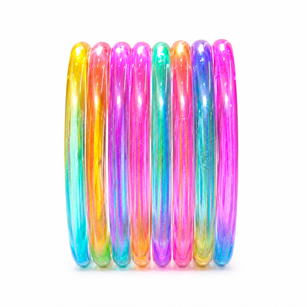 New Trending Jelly Bangles Set for Women & Girls | Multicolor Pack of 8