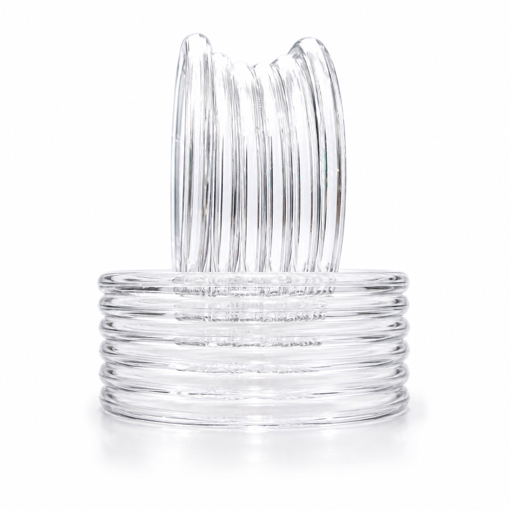 White Trendy Transparent Jelly Bangles for Girls & Women | Pack of 12