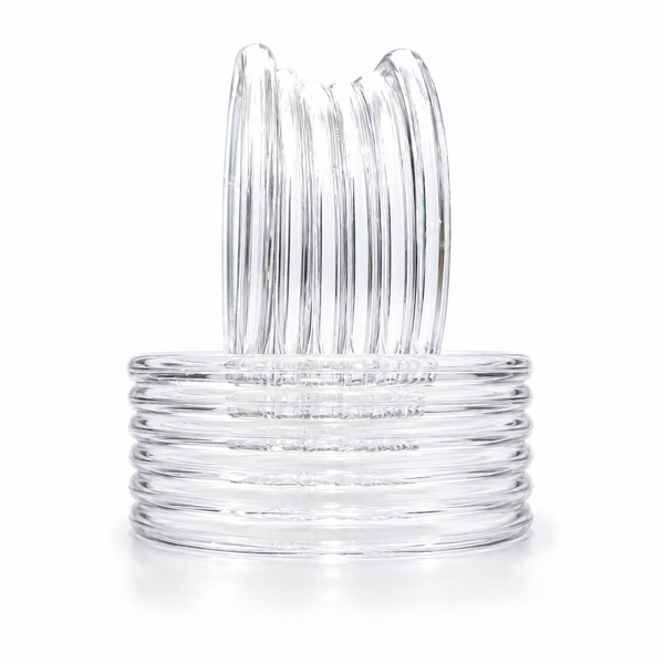 White Trendy Transparent Jelly Bangles for Girls & Women | Pack of 12