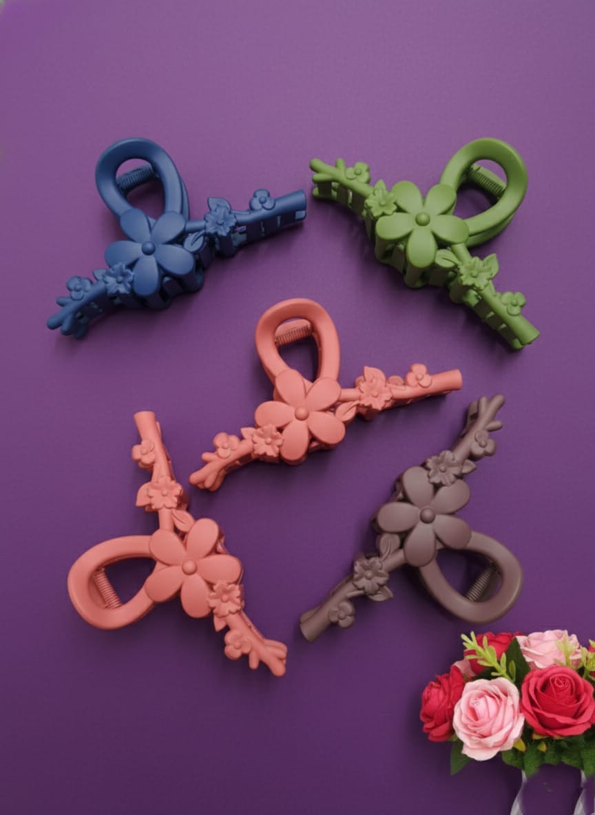 Hair Clutcher for women 3pcs matte finish for women and girls -perfect for casual Attire