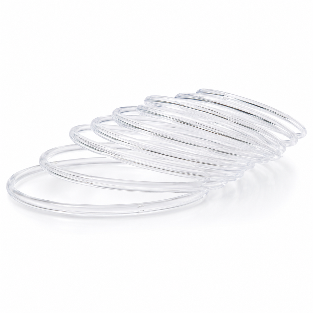 White Trendy Transparent Jelly Bangles for Girls & Women | Pack of 12