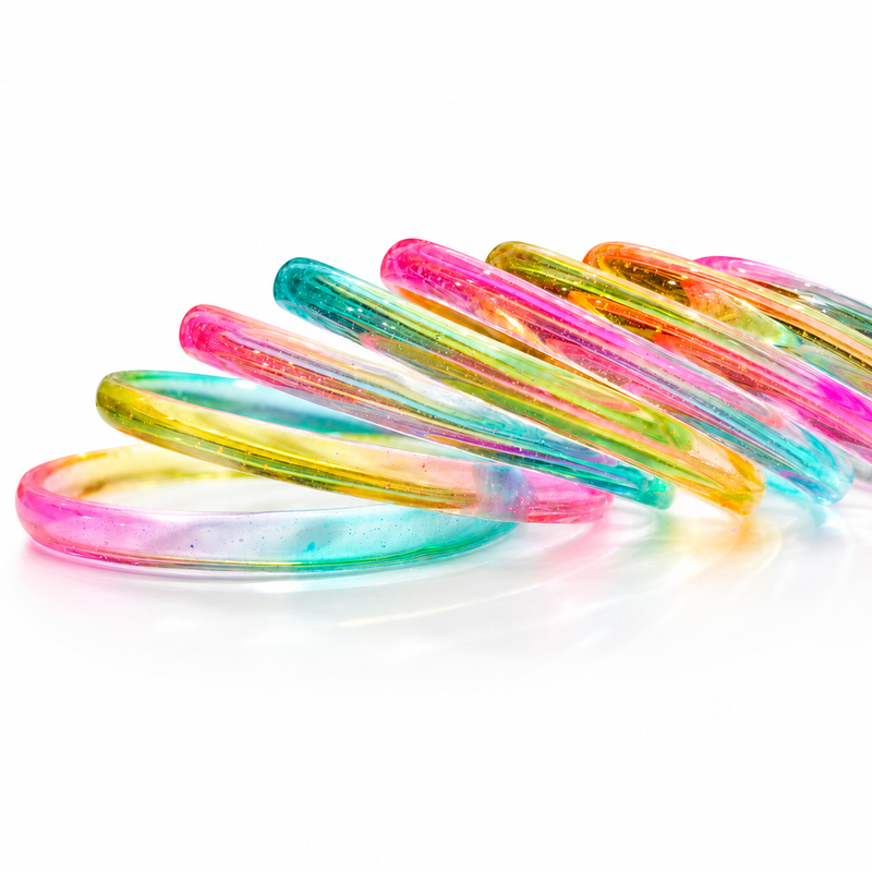 Jelly Trendy Multi Colour Bangles Set for Women & Girls – Pack of 8 Pcs