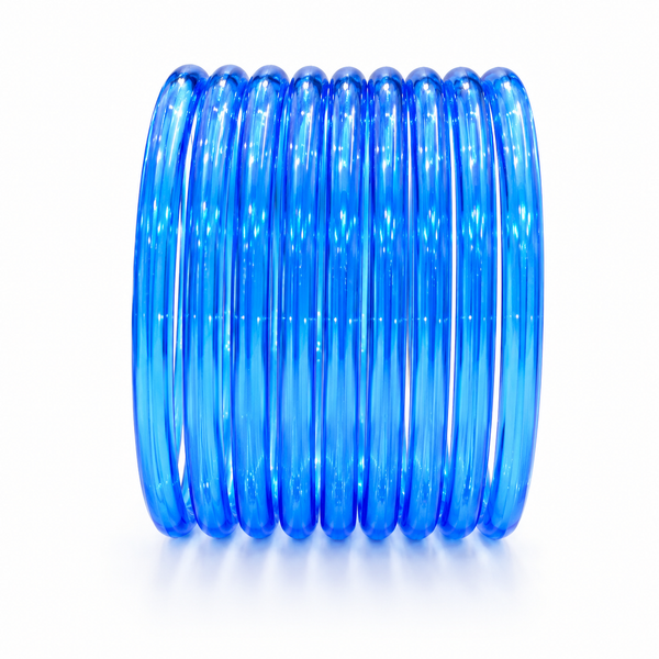 Royal Blue Jelly Bangles | Women & Girls Pack of 12
