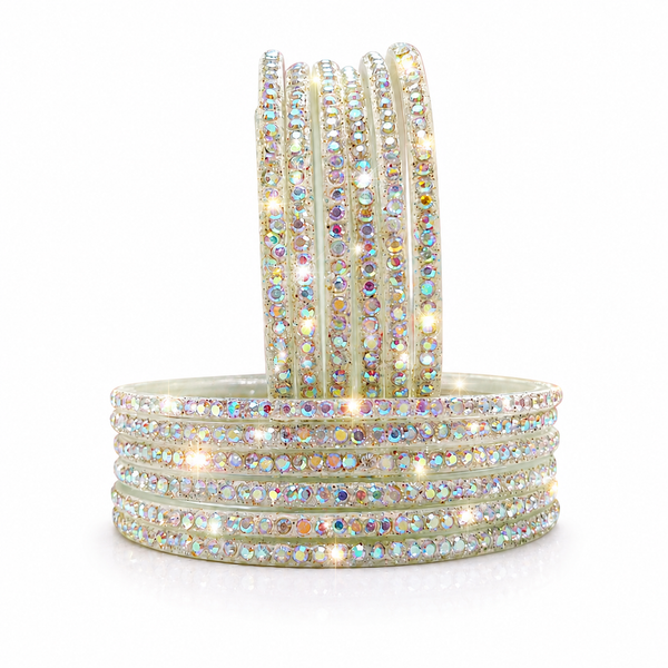 Luxury Silver Anti Tarnish ✨ Bangles|Set of 12 Pcs