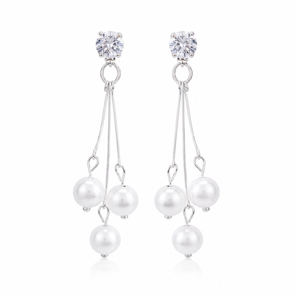 Anti-Tarnish Pearl Drop Earrings for Women & Girls