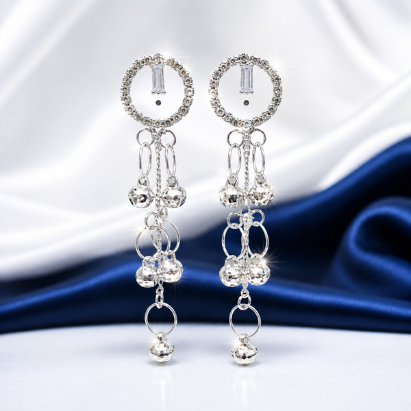 Anti-Tarnish Silver Long Drop Earrings ✨