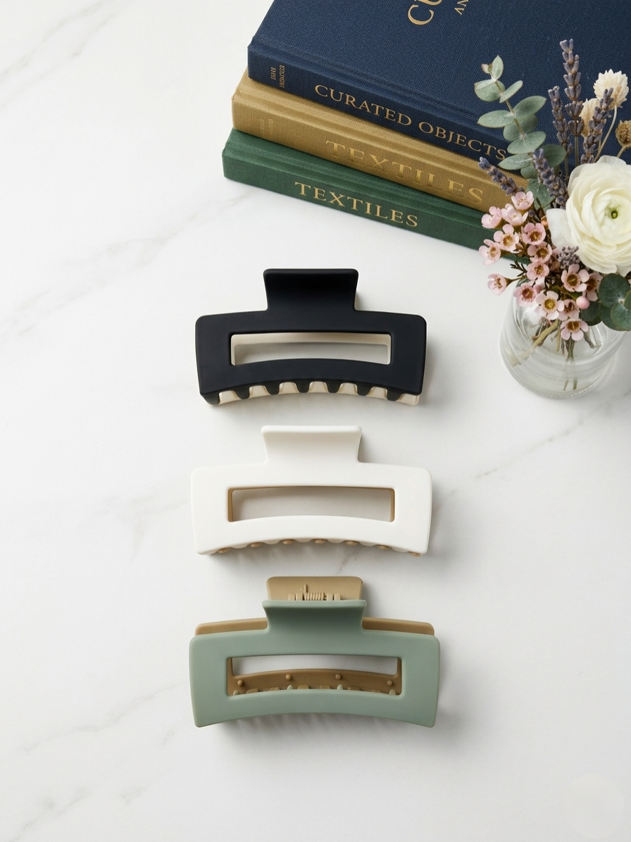 Luxury Matte Hair Clutcher Set – (Set of 3)