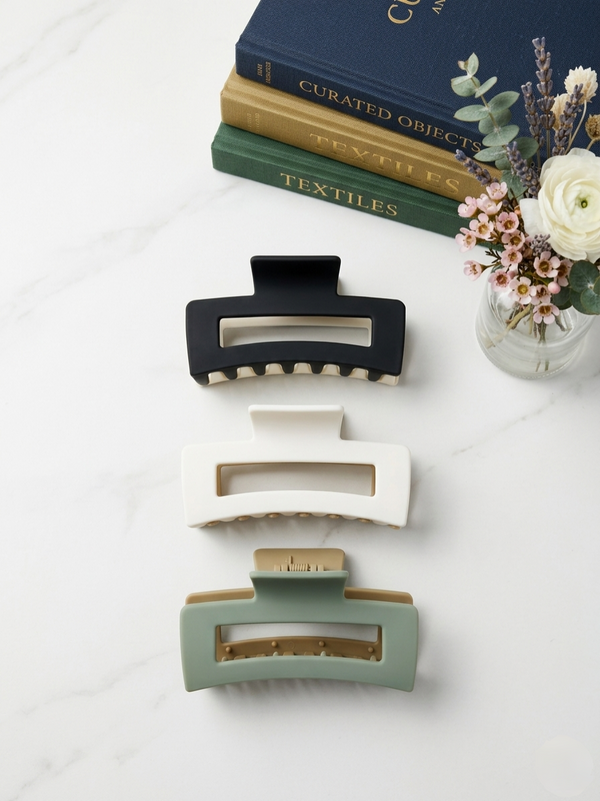 Luxury Matte Hair Clutcher Set – (Set of 3)