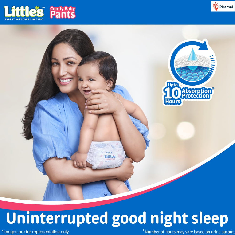 Little's Baby Diapers L Size (Large) Pants Style | 9-14 kg | 8Count | Comfy Nights Baby Diaper Pants