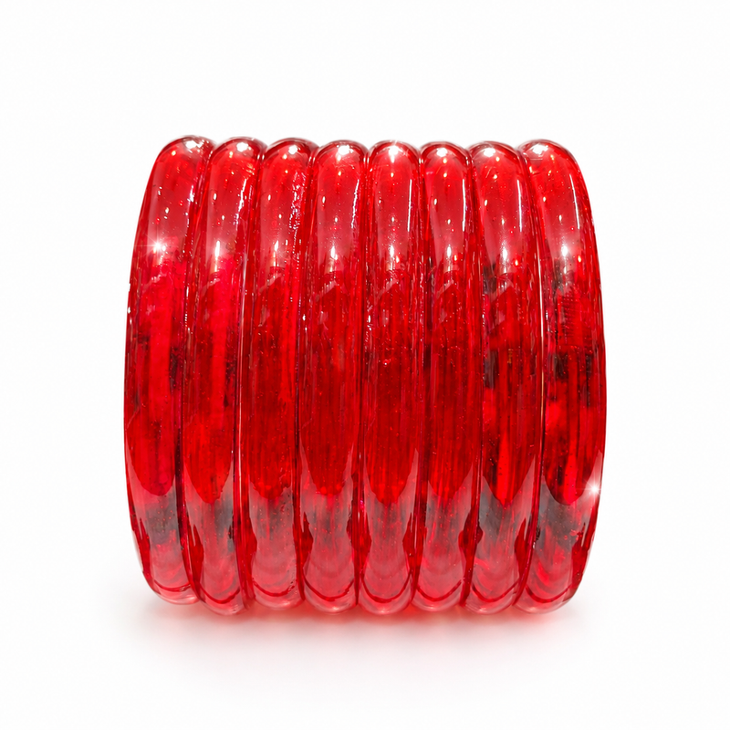 Red Jelly Bangles Set – Lightweight with cute and classy look