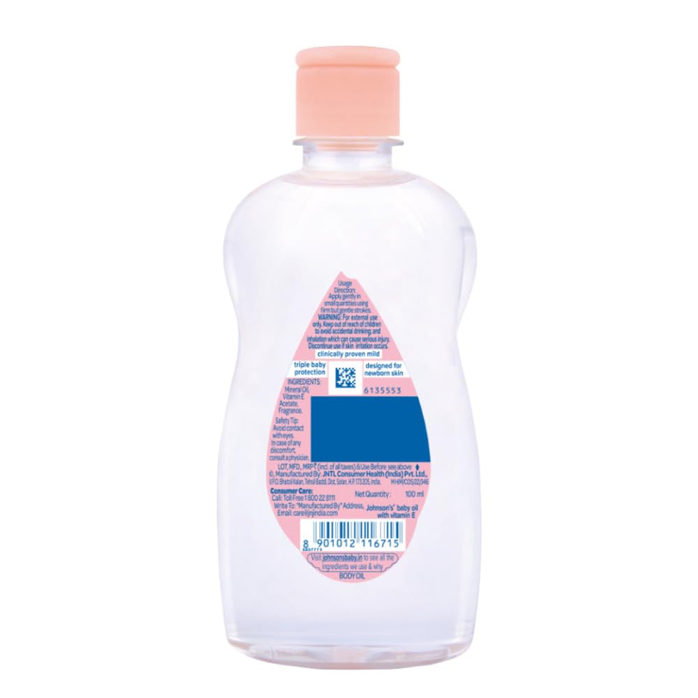 Johnson's Baby Oil with Vitamin E, 100ml