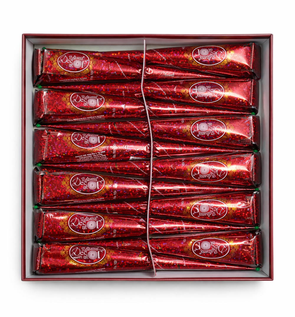 Decorator Chaina Mehndi Cone – Instant Dark Colour, Bridal & Party Use Pack of 12 Pcs