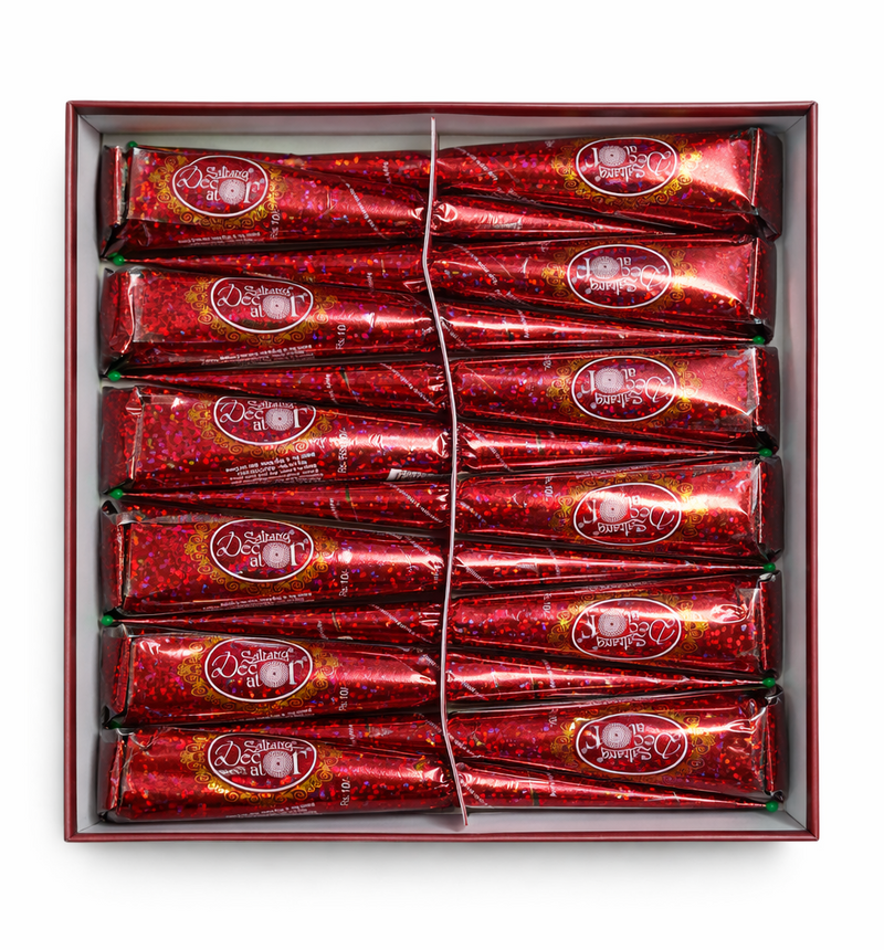 Decorator Chaina Mehndi Cone – Instant Dark Colour, Bridal & Party Use Pack of 12 Pcs