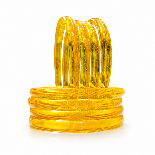 Trendy Honey Gold Jelly Bangles for Girls & Women – Stylish Daily Wear