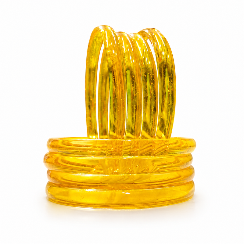 Trendy Honey Gold Jelly Bangles for Girls & Women – Stylish Daily Wear