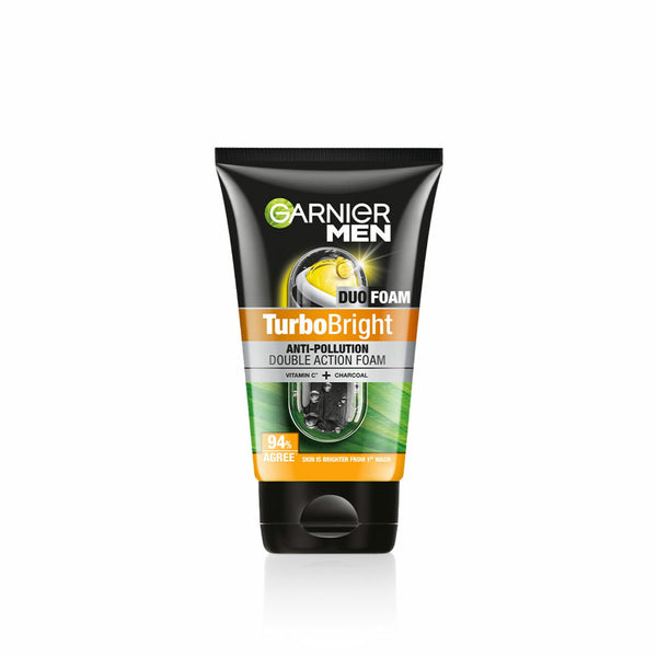 Garnier Men, Face Wash, Brightening & Anti-Pollution, TurboBright Double Action, 150 g