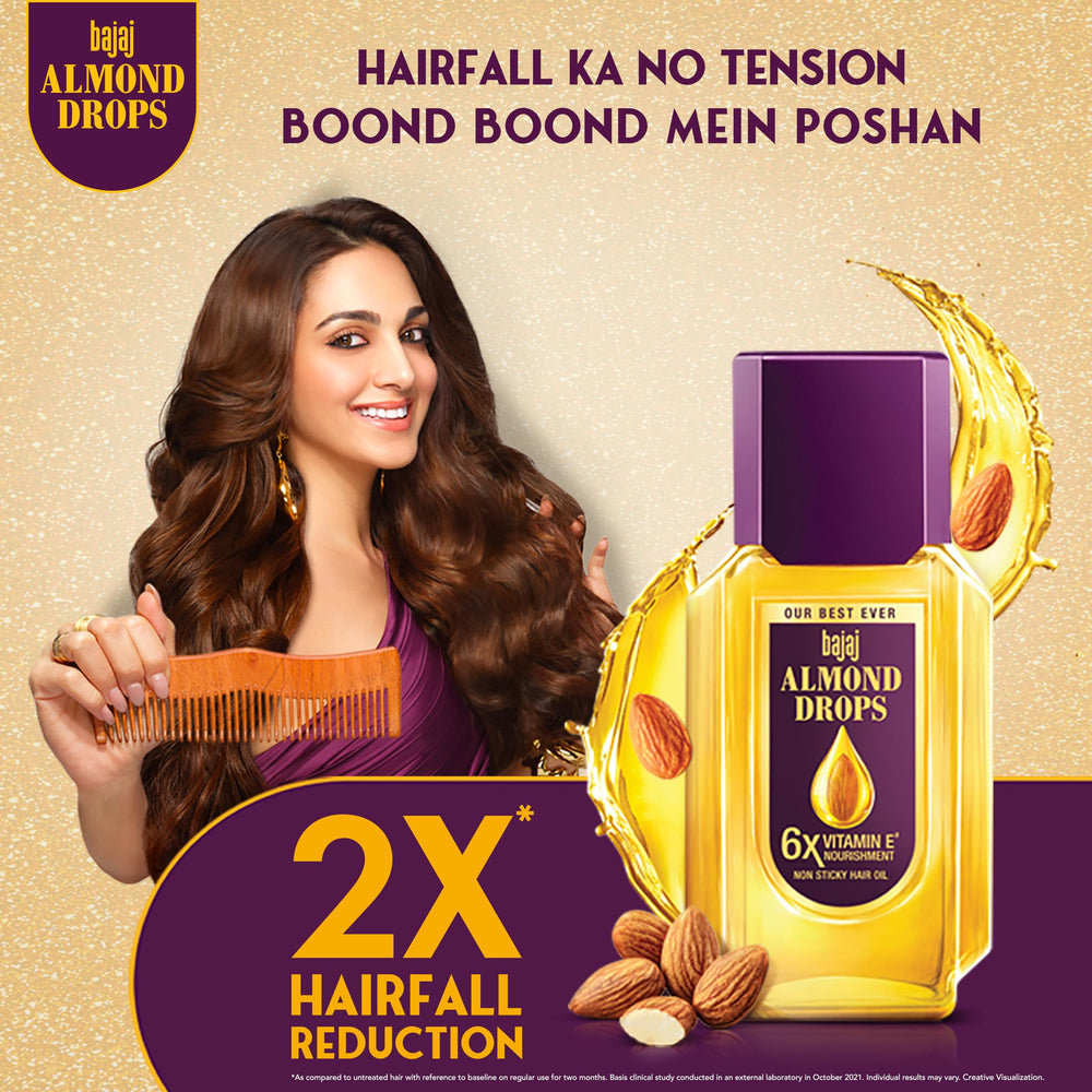 Bajaj Almond Drops Hair Oil, 475ml, Light & Non-Sticky with 6X Vitamin E for 2X Hair fall Reduction | FREE Worth ₹55/-Nivea Soft Light Moisturizing Cream