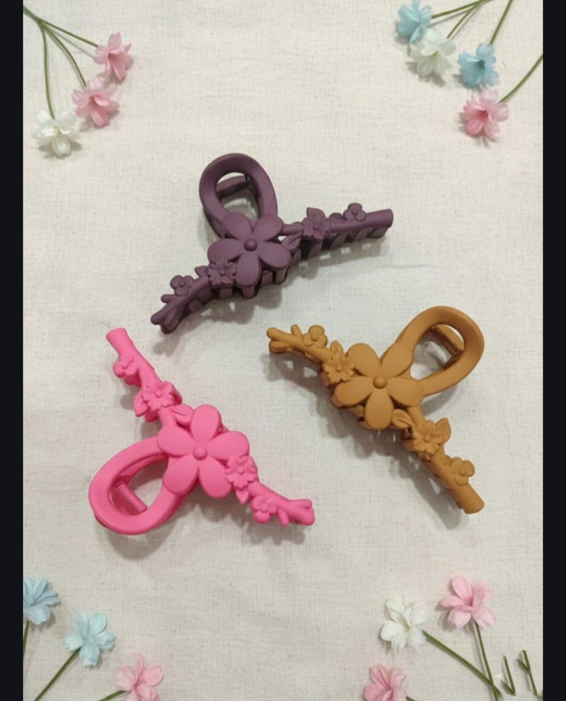 Multiple colour claw t shape jaw clip matte fancy Hair cultcher pack of 3