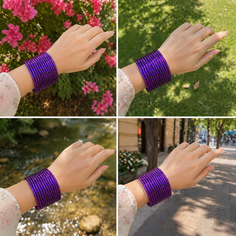 New Trending Purple Jelly Bangles – Glossy Fashion Stack