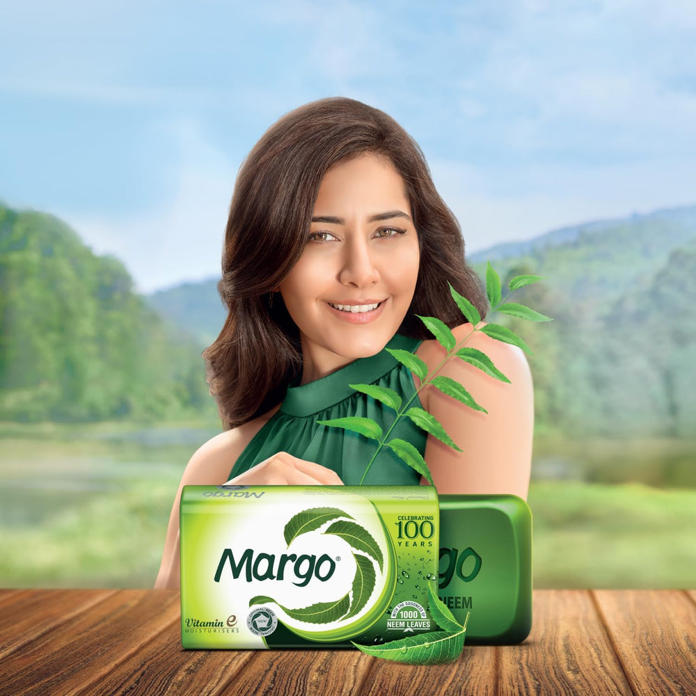 Margo Original Neem Soap Pack of 5 (100g X 5) | Powered With Goodness of 1000 Natural Neem Leaves |