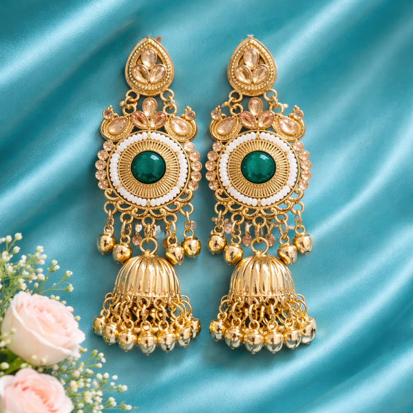 Classic Kashmiri Style Earrings with Drop Earrings