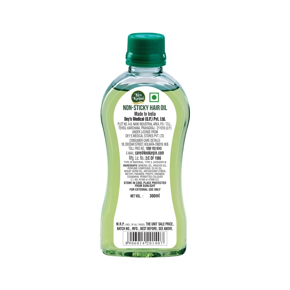 Keo Karpin Hair Oil |Non-Sticky Hair Oil, Enriched With Natural Vitamin E And Olive Oil | 300ml