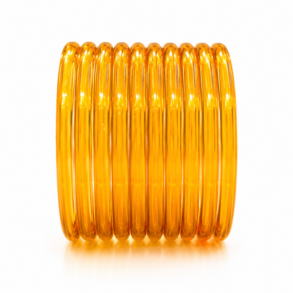 ✨Golden Jelly Bangles for Women & Girls | Pack of 12