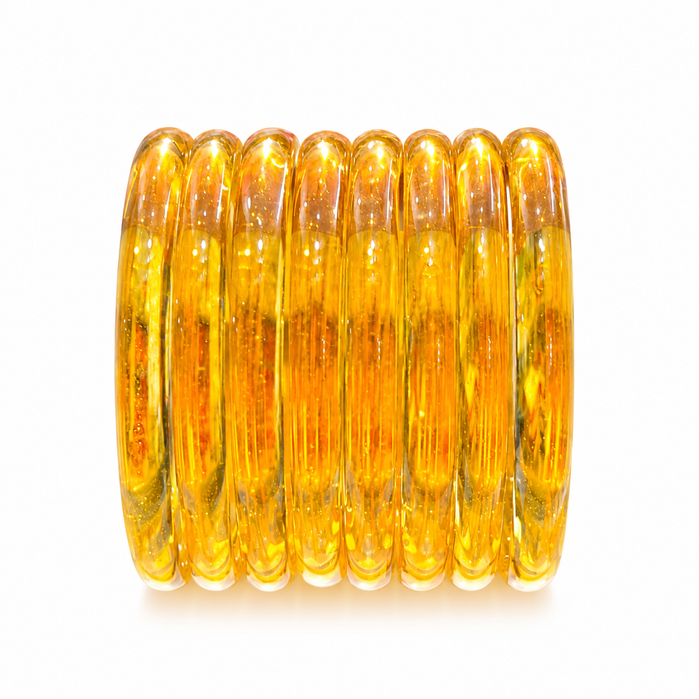 Trendy Honey Gold Jelly Bangles for Girls & Women – Stylish Daily Wear