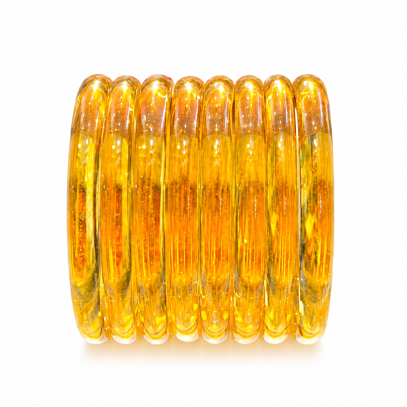 Trendy Honey Gold Jelly Bangles for Girls & Women – Stylish Daily Wear