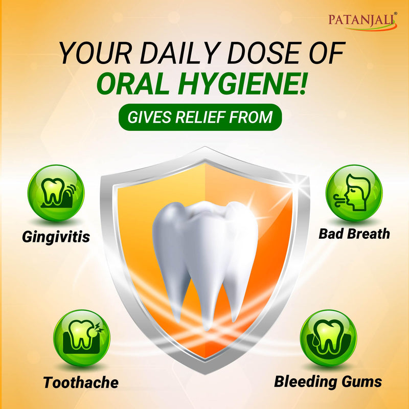 Patanjali Dant Kanti Toothpaste Value Pack (200g x 1N and 100g x 1N : 300 g) and Toothbrush for Cavity Protection, Eliminates Bad Breath, Gingivitis Prevention